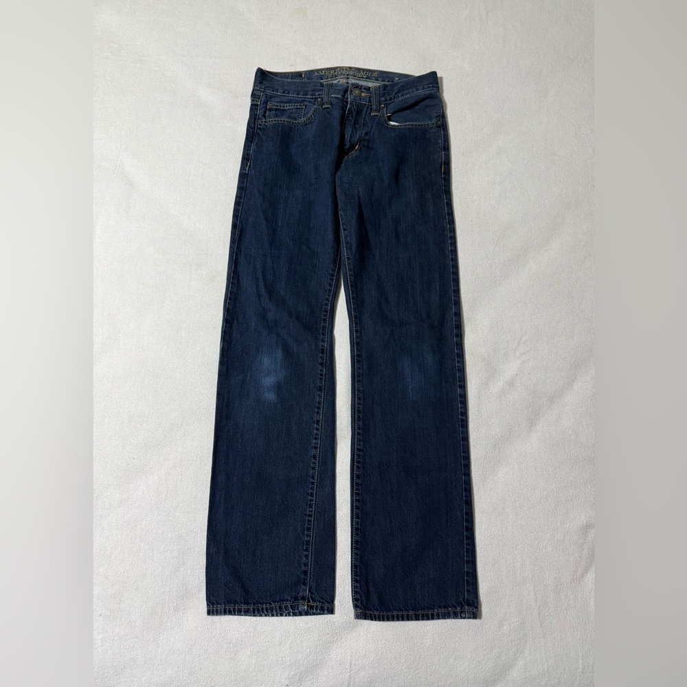 American Eagle Jeans Mens 28x30 Blue Original Straight Dark Wash Denim